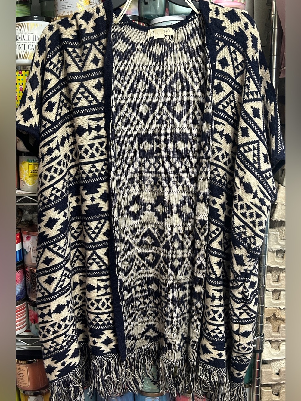 Aztec Knit Sweater Cardigan
